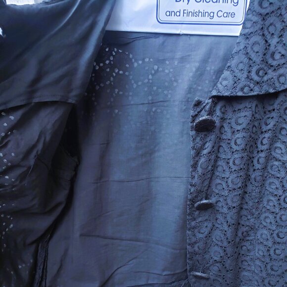 Vintage Black Eyelet Crop Jacket, Semmés Creations - Picture 4 of 6